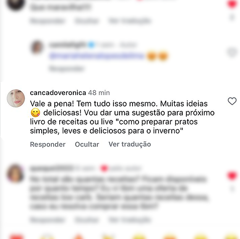 Comentário de cliente